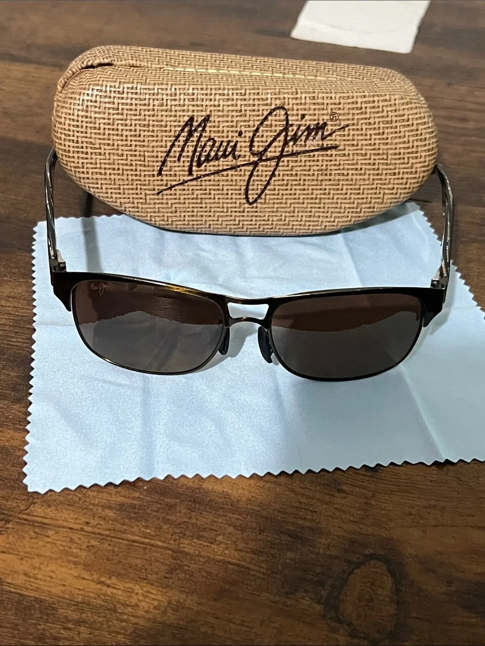 Men’s Maui Jim MJ 296-20A 57[]Brown Frame with Brown Polarized Lenses Sunglasses